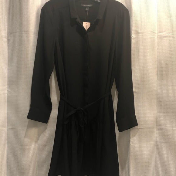 Banana Republic button shirt dress w/ tie at waist - Picture 4 of 4